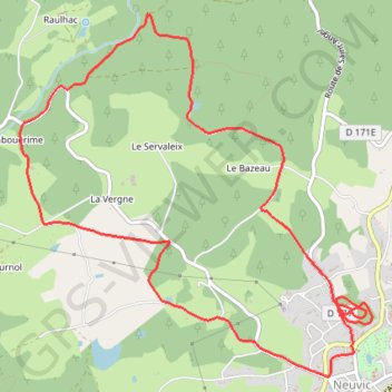 Itinéraire À la découverte de la forêt - Neuvic - Pays de Haute Corrèze, distance, dénivelé, altitude, carte, profil, trace GPS