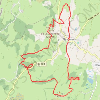 Itinéraire Rando "Des Capucins" dans le cadre du "Trail de l'Aubrac", distance, dénivelé, altitude, carte, profil, trace GPS