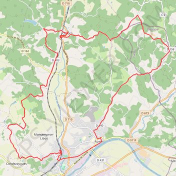 Itinéraire Circuit du château de Bonaguil - Fumel, distance, dénivelé, altitude, carte, profil, trace GPS