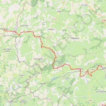 Itinéraire Sur les pas des Maîtres Sonneurs, distance, dénivelé, altitude, carte, profil, trace GPS
