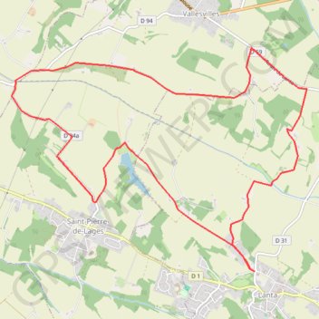 Itinéraire Lanta Saint-Pierre-de-Lages, distance, dénivelé, altitude, carte, profil, trace GPS