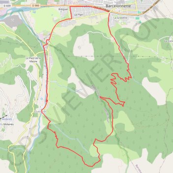 Itinéraire Barcelonnette - Col des Allaris (circuit n°8), distance, dénivelé, altitude, carte, profil, trace GPS