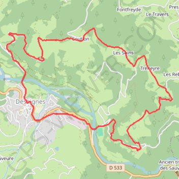 Itinéraire Randonnees desaignes, distance, dénivelé, altitude, carte, profil, trace GPS