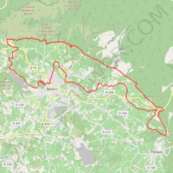 Itinéraire Bédoin, au pied du Mont Ventoux - 6394 - UtagawaVTT.com, distance, dénivelé, altitude, carte, profil, trace GPS