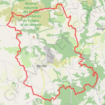 Itinéraire Cragou - Huelgoat, distance, dénivelé, altitude, carte, profil, trace GPS