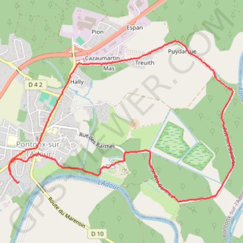 Itinéraire Circuit des barthes, distance, dénivelé, altitude, carte, profil, trace GPS
