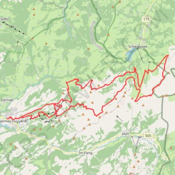 Itinéraire Gruyère Trail Charmey (GTC) 2018, distance, dénivelé, altitude, carte, profil, trace GPS