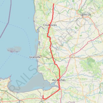 Itinéraire Retour MONT SAINT MICHEL, distance, dénivelé, altitude, carte, profil, trace GPS