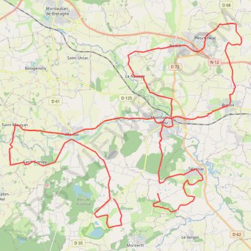 Itinéraire circuit en ligne qatre routes d'iffindic + circuit, distance, dénivelé, altitude, carte, profil, trace GPS
