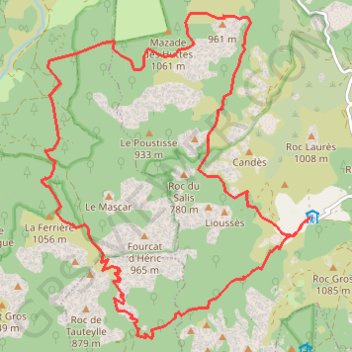 Itinéraire Douch en boucle par le vialais, distance, dénivelé, altitude, carte, profil, trace GPS