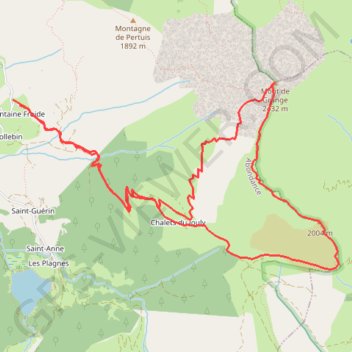 Itinéraire Mont de Grange, distance, dénivelé, altitude, carte, profil, trace GPS