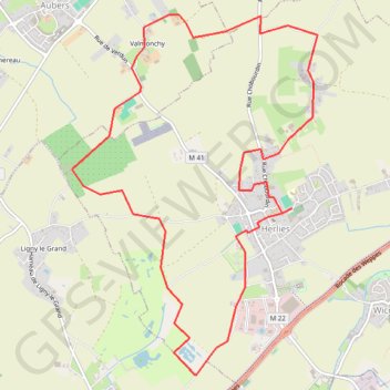 Itinéraire La Crapahute de Herlies, distance, dénivelé, altitude, carte, profil, trace GPS