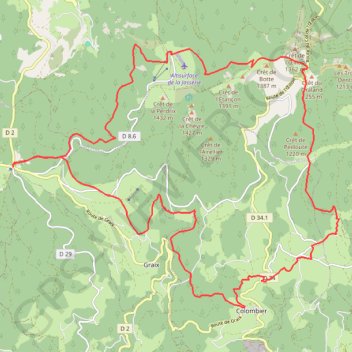 Itinéraire Circuit Velocio (massif du Pilat), distance, dénivelé, altitude, carte, profil, trace GPS
