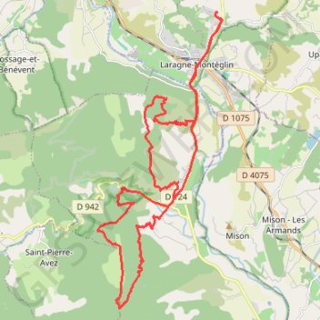 Itinéraire Chabre et Saint-Cyr, distance, dénivelé, altitude, carte, profil, trace GPS