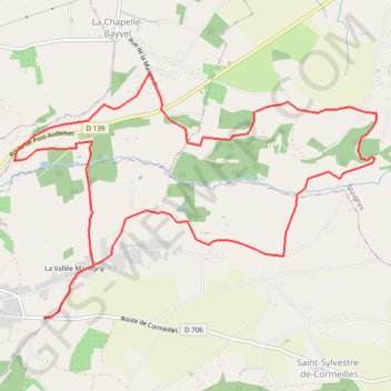 Itinéraire Chemin du Douet Tourtelle - Cormeilles, distance, dénivelé, altitude, carte, profil, trace GPS