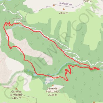 Itinéraire repérage -boucle refuge des adus, distance, dénivelé, altitude, carte, profil, trace GPS