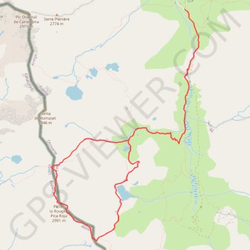 Itinéraire Le pic de la Rouge, distance, dénivelé, altitude, carte, profil, trace GPS