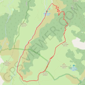 Itinéraire Randonnee-hiver-Pic-Labigouer-2175m-Mariano-le-07-12-2013, distance, dénivelé, altitude, carte, profil, trace GPS