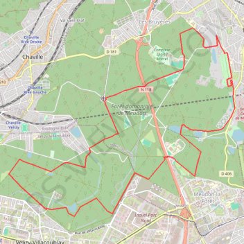 Itinéraire Forêt de Meudon, distance, dénivelé, altitude, carte, profil, trace GPS