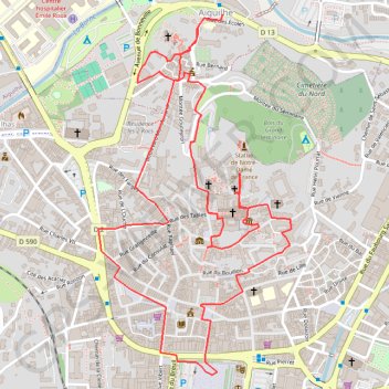 Itinéraire Le puy en velay visite, distance, dénivelé, altitude, carte, profil, trace GPS