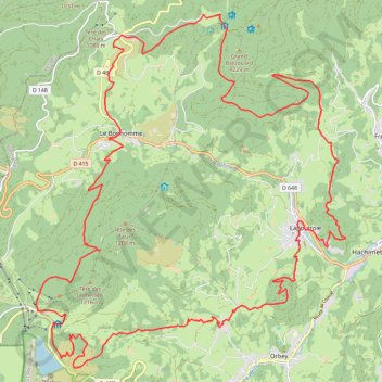 Itinéraire Circuit de la Nouvelle Ruche, distance, dénivelé, altitude, carte, profil, trace GPS