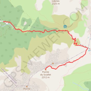 Itinéraire Pointe du sciallet, distance, dénivelé, altitude, carte, profil, trace GPS