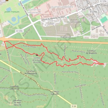 Itinéraire Le rocher d'Avon, distance, dénivelé, altitude, carte, profil, trace GPS