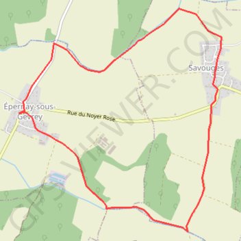 Itinéraire Epernay savouges, distance, dénivelé, altitude, carte, profil, trace GPS