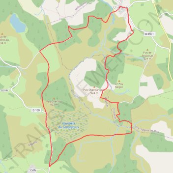 Itinéraire [Itinéraire] La Tourbière du Longeyroux, distance, dénivelé, altitude, carte, profil, trace GPS