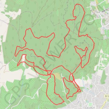 Itinéraire Laudun - Camp de César, distance, dénivelé, altitude, carte, profil, trace GPS