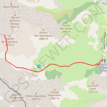 Itinéraire Col des Sarrasins, distance, dénivelé, altitude, carte, profil, trace GPS