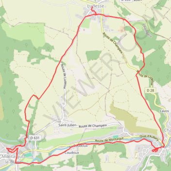 Itinéraire Deux citadelles sur la Couze Chambon, distance, dénivelé, altitude, carte, profil, trace GPS