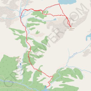 Itinéraire Pico Areste, distance, dénivelé, altitude, carte, profil, trace GPS