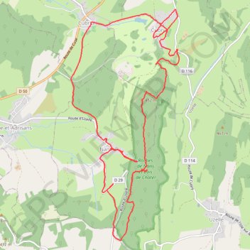 Itinéraire jonquilles cubry nans, distance, dénivelé, altitude, carte, profil, trace GPS