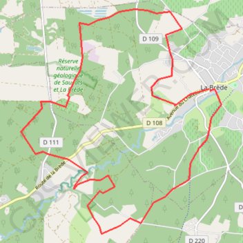 Itinéraire RAND LA BREDE, distance, dénivelé, altitude, carte, profil, trace GPS