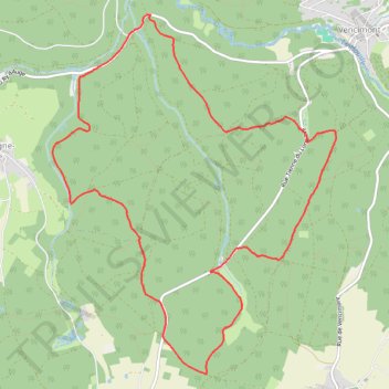 Itinéraire Rienne - Bois des Chênes - Tienne de Lune - Virée Angelet - Grand Masi, distance, dénivelé, altitude, carte, profil, trace GPS
