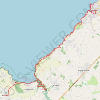Itinéraire Pléneuf - Hillion, distance, dénivelé, altitude, carte, profil, trace GPS
