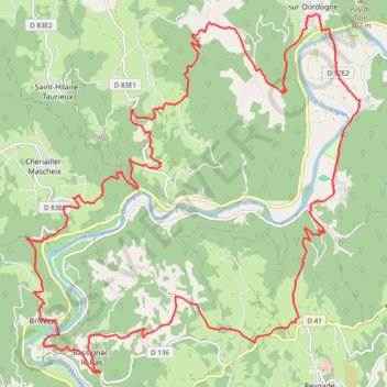 Itinéraire Monceaux-Brivezac, distance, dénivelé, altitude, carte, profil, trace GPS