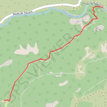 Itinéraire De trévans à l'abris de Trévans, distance, dénivelé, altitude, carte, profil, trace GPS