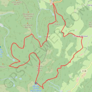 Itinéraire Col de Sainte Marie, distance, dénivelé, altitude, carte, profil, trace GPS