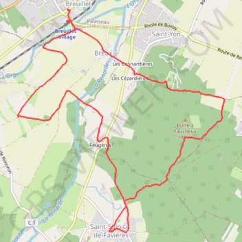 Itinéraire Le bois de Baville, distance, dénivelé, altitude, carte, profil, trace GPS