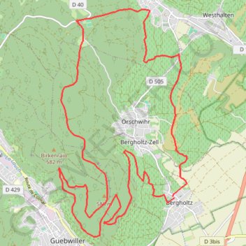 Itinéraire Guebwiller - Circuit du Val de Pâtre, distance, dénivelé, altitude, carte, profil, trace GPS