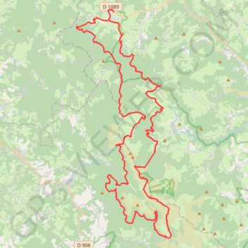 Itinéraire Bois Noirs Oxygène - Noirétable, distance, dénivelé, altitude, carte, profil, trace GPS