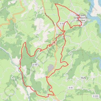 Itinéraire Rando de la Tour - Saint-Jean-Saint-Maurice-sur-Loire, distance, dénivelé, altitude, carte, profil, trace GPS