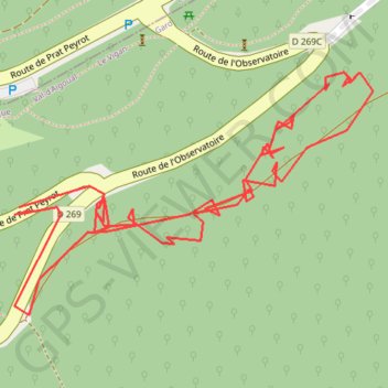 Itinéraire Aigoual - Prat Peyrot, distance, dénivelé, altitude, carte, profil, trace GPS
