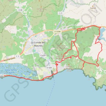 Itinéraire Les salins, distance, dénivelé, altitude, carte, profil, trace GPS
