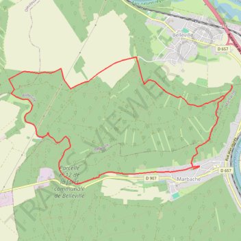 Itinéraire Marbache, distance, dénivelé, altitude, carte, profil, trace GPS