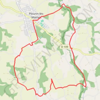 Itinéraire Monts d'Arrée, Coatélan Plourin, distance, dénivelé, altitude, carte, profil, trace GPS
