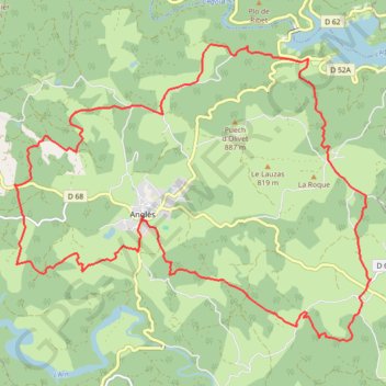 Itinéraire Anglès - Lac de la Raviège - la Souque, distance, dénivelé, altitude, carte, profil, trace GPS