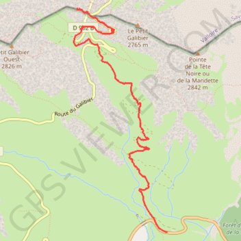 Itinéraire Col du Galibier depuis le paravalanche du Lautaret, distance, dénivelé, altitude, carte, profil, trace GPS